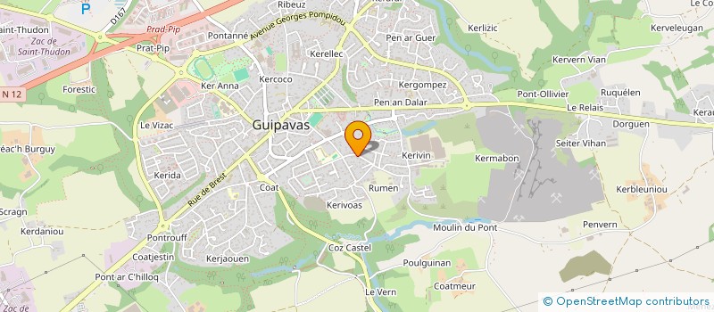 localisation de l'entreprise SCI PENVERN 29  GUIPAVAS