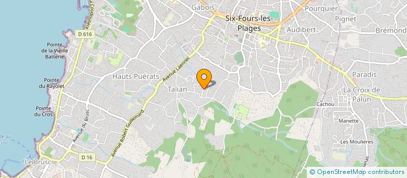 localisation de l'entreprise SCI PEPIOLLE à SIX-FOURS-LES-PLAGES