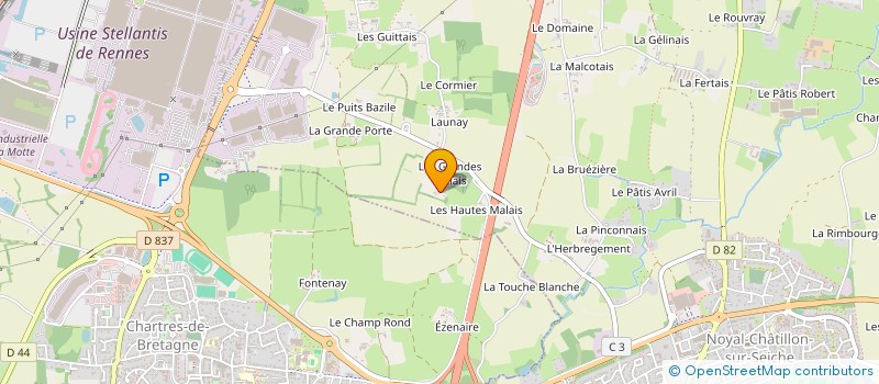 localisation de l'entreprise SCI PEPS  NOYAL-CHATILLON-SUR-SEICHE