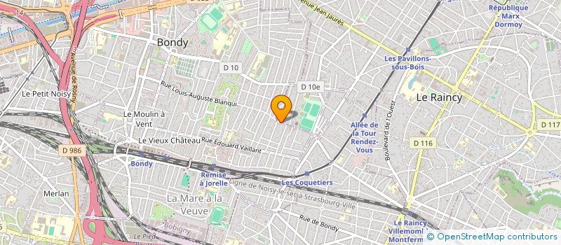 localisation de l'entreprise SCI PEPS RFV  BONDY