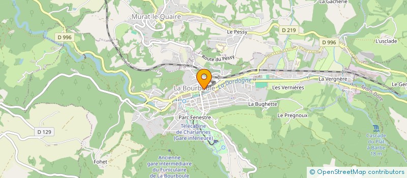 localisation de l'entreprise SCI PEQUEUX  LA BOURBOULE