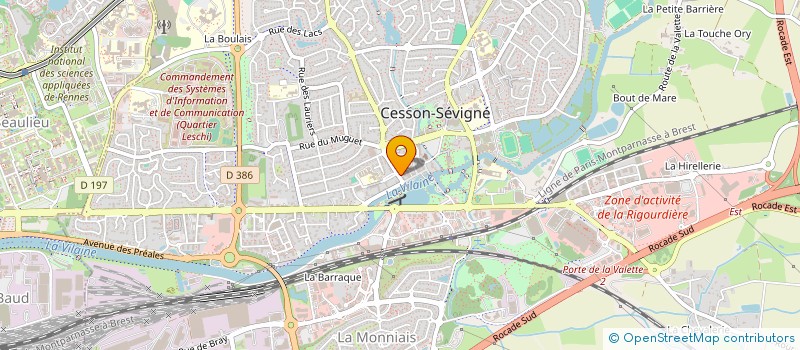 localisation de l'entreprise SCI PERAC  CESSON-SEVIGNE