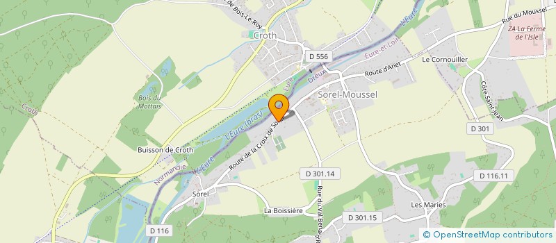 localisation de l'entreprise SCI PERCAROVAL à SOREL-MOUSSEL