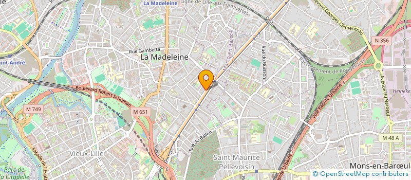 localisation de l'entreprise SCI PERDRIX à LA MADELEINE