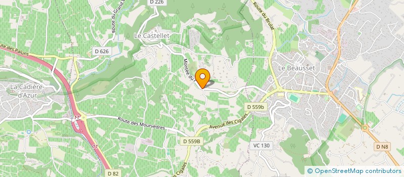 localisation de l'entreprise SCI PEREILALIN  LE CASTELLET