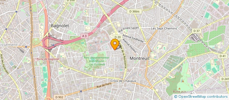 localisation de l'entreprise SCI PERETTI à MONTREUIL