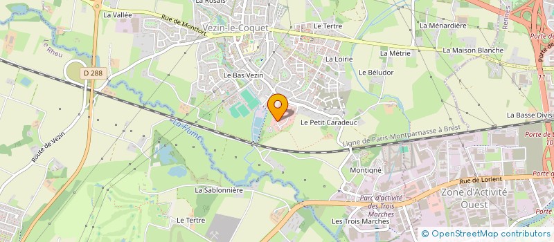 localisation de l'entreprise SCI PERI METRE  VEZIN-LE-COQUET