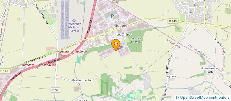 localisation de l'entreprise SCI PERIGEE  CHAPONNAY