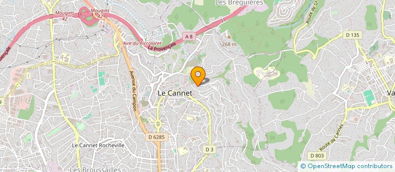localisation de l'entreprise SCI PERLE D AZUR à LE CANNET