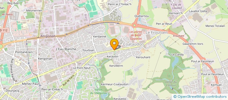 localisation de l'entreprise SCI PERON  GUIPAVAS