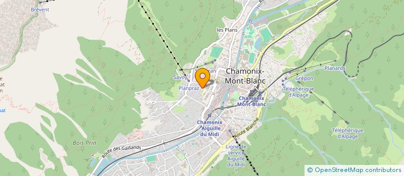 localisation de l'entreprise SCI PERRAINE à CHAMONIX-MONT-BLANC