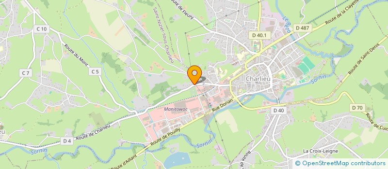 localisation de l'entreprise SCI PERRET CCGA  SAINT-NIZIER-SOUS-CHARLIEU