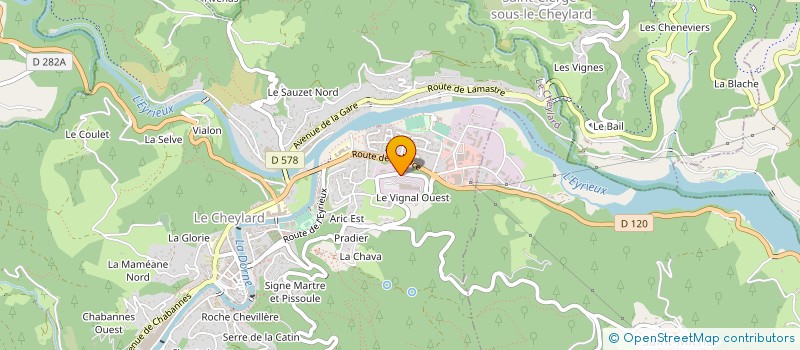 localisation de l'entreprise SCI PERRIER DU VIGNAL  LE CHEYLARD