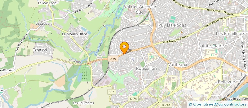 localisation de l'entreprise SCI PERRIN VAL JB à LIMOGES