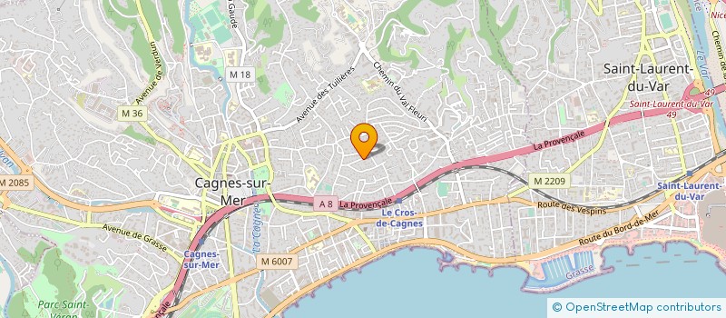 localisation de l'entreprise SCI PERRIN7 à CAGNES-SUR-MER