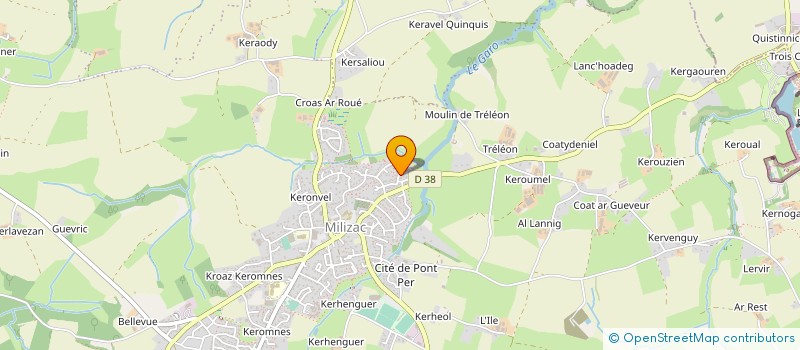 localisation de l'entreprise SCI PERTRON-GAMBETTA  MILIZAC-GUIPRONVEL