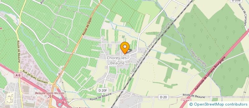 localisation de l'entreprise SCI PERTUZOT-KNOTT  CHOREY-LES-BEAUNE