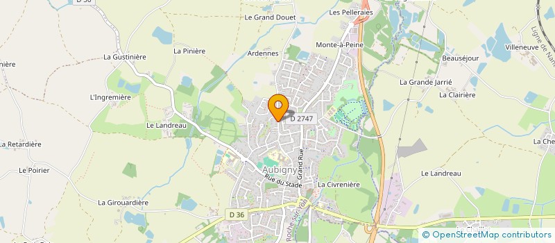 localisation de l'entreprise SCI PETAL  AUBIGNY-LES CLOUZEAUX