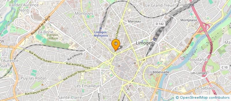 localisation de l'entreprise SCI PETIT à LIMOGES
