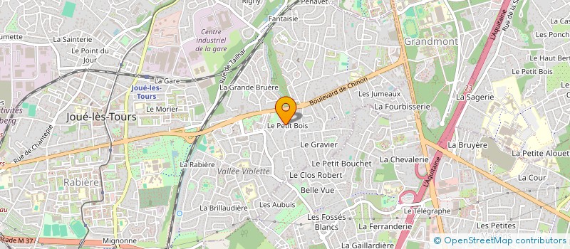 localisation de l'entreprise SCI PETIT BOIS à JOUE-LES-TOURS