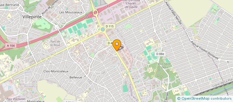 localisation de l'entreprise SCI PETIT VERT GALANT AUX ETS J.VERDIER à VILLEPINTE
