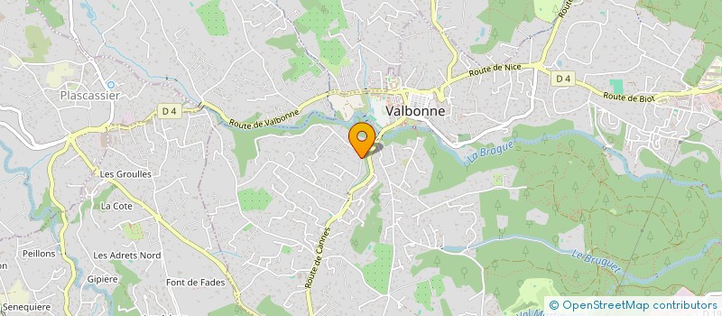 localisation de l'entreprise SCI PETITCOEUR  VALBONNE