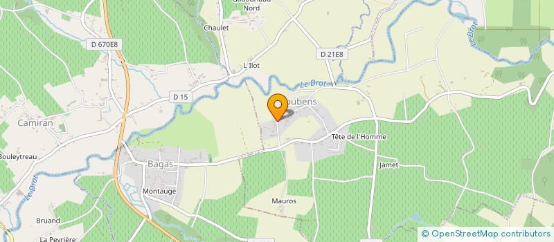 localisation de l'entreprise SCI PETITHOMME 33  LOUBENS
