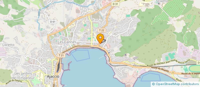 localisation de l'entreprise SCI PETRA à AJACCIO