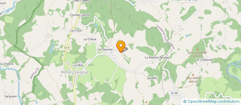 localisation de l'entreprise SCI PEYCOU  RILHAC-TREIGNAC