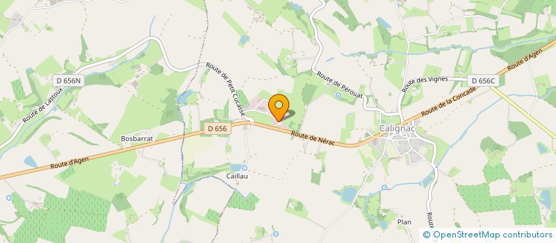 localisation de l'entreprise SCI PEYOO  CALIGNAC