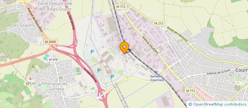 localisation de l'entreprise SCI PEYRAS  COURNON-D'AUVERGNE