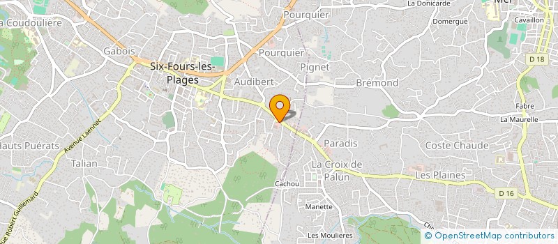 localisation de l'entreprise SCI PEYRET à SIX-FOURS-LES-PLAGES