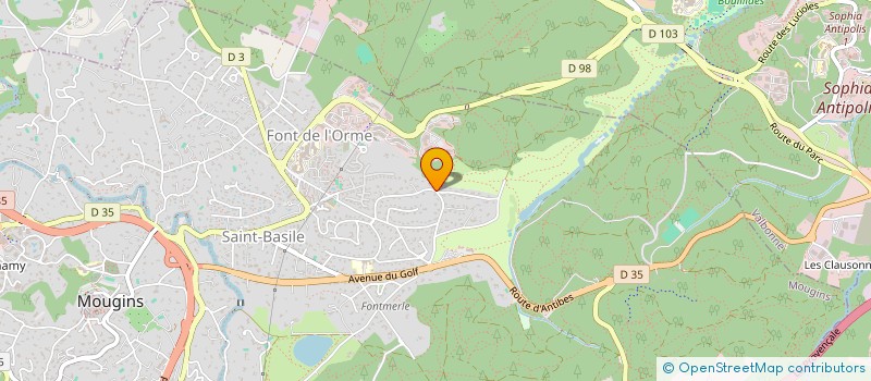 localisation de l'entreprise SCI PEYRIERE FALGUIERE à MOUGINS
