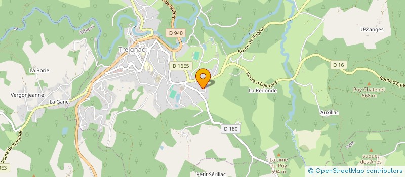 localisation de l'entreprise SCI PEYRISSAGUET  TREIGNAC