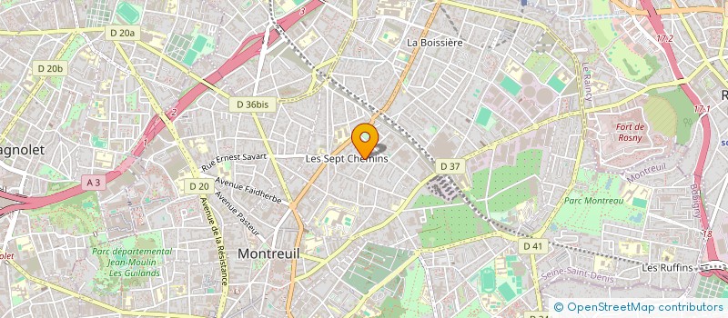 localisation de l'entreprise SCI PEYRONY-GILBERT  MONTREUIL