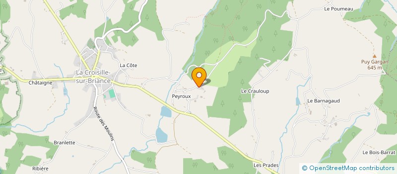localisation de l'entreprise SCI PEYROUX à LA CROISILLE-SUR-BRIANCE