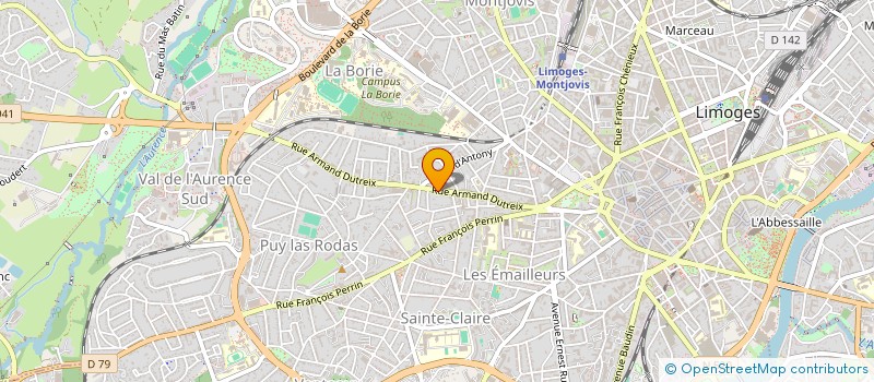 localisation de l'entreprise SCI PEYRUSSE à LIMOGES