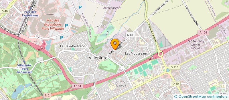 localisation de l'entreprise SCI PFAJ à VILLEPINTE