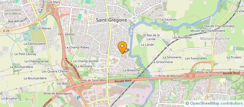 localisation de l'entreprise SCI PGBJ  SAINT-GREGOIRE