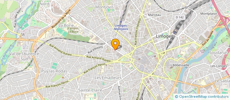 localisation de l'entreprise SCI PGCV à LIMOGES
