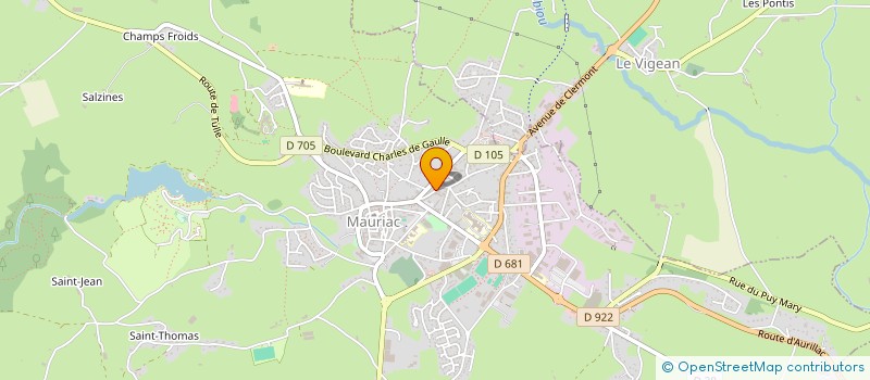 localisation de l'entreprise SCI PGS à MAURIAC