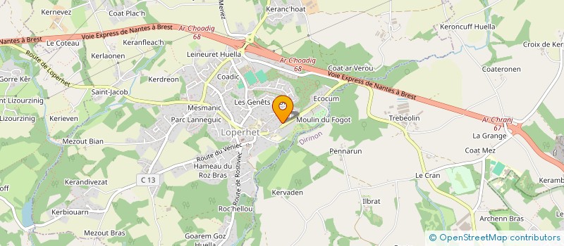 localisation de l'entreprise SCI PGSK  LOPERHET