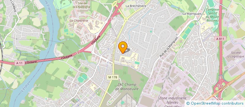 localisation de l'entreprise SCI PHAR BAISIEUX  CARQUEFOU