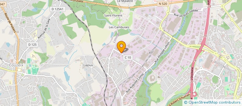 localisation de l'entreprise SCI PHARE à LIMOGES