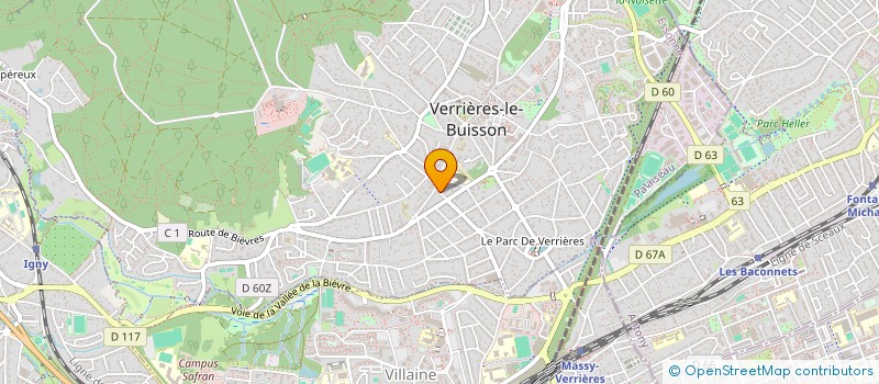 localisation de l'entreprise SCI PHARMABA à VERRIERES-LE-BUISSON