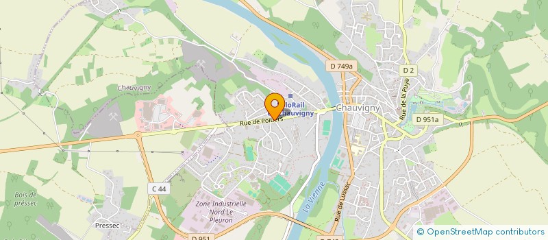 localisation de l'entreprise SCI PHARMAGLOBE  CHAUVIGNY