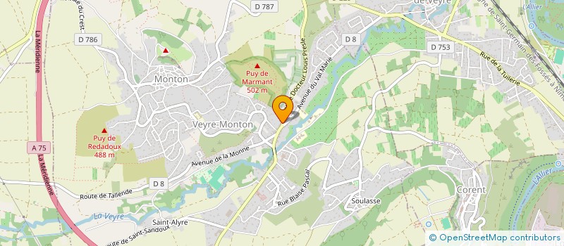 localisation de l'entreprise SCI PHARMAVEYRE  VEYRE-MONTON