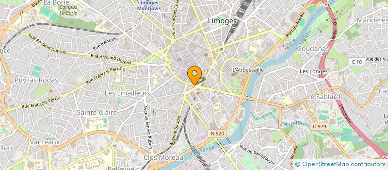 localisation de l'entreprise SCI PHART PASTEUR à LIMOGES