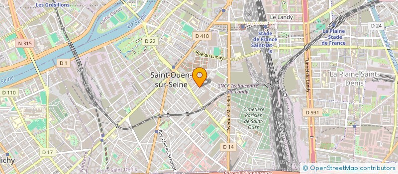 localisation de l'entreprise SCI PHELISAM à SAINT-OUEN-SUR-SEINE