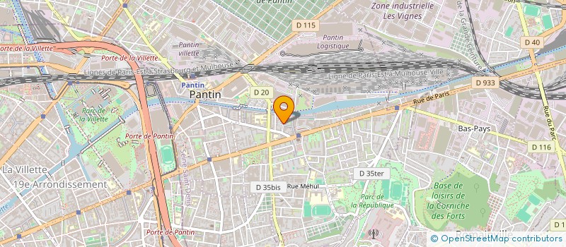 localisation de l'entreprise SCI PHIGI  PANTIN